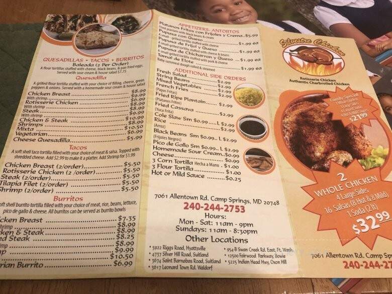 Silvestre Chicken - Camp Springs, MD menu_pic