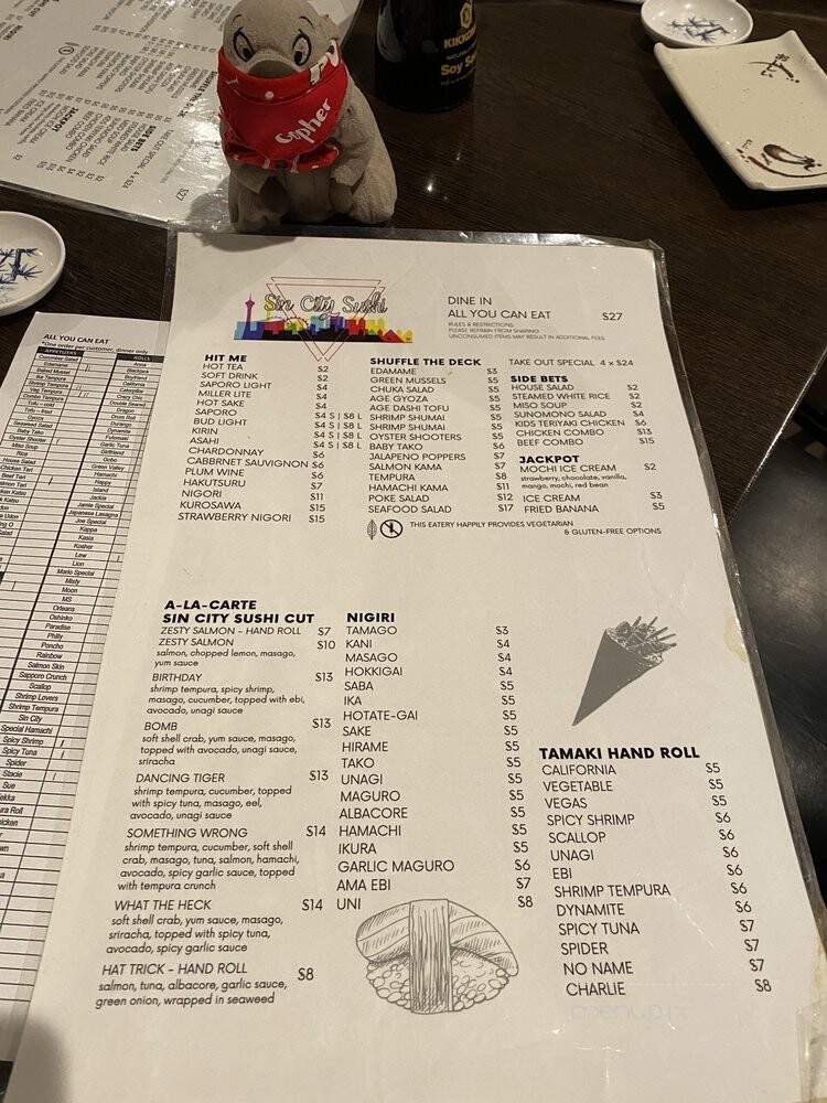 Sin City Sushi - Las Vegas, NV menu_pic