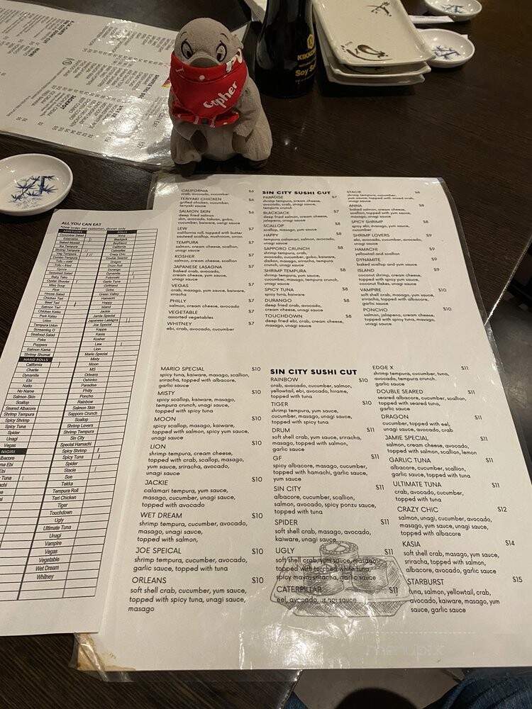 Sin City Sushi - Las Vegas, NV menu_pic