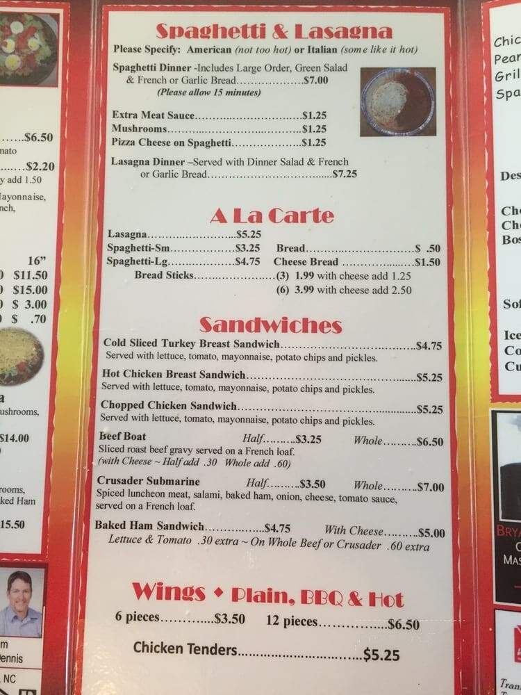 Sir Pizza - Arden, NC menu_pic