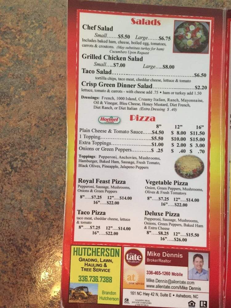 Sir Pizza - Arden, NC menu_pic