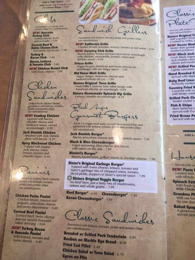 Sister's Place - Indianapolis, IN menu_pic