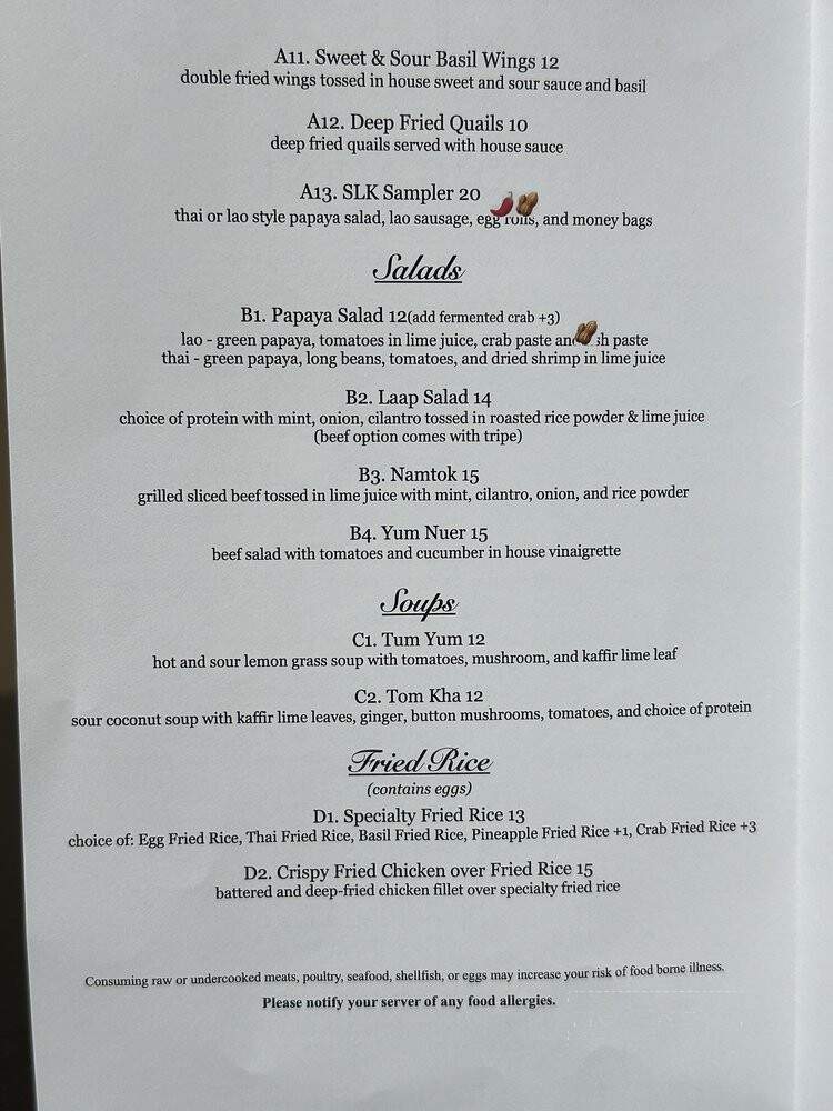 SL Kitchen - San Leandro, CA menu_pic