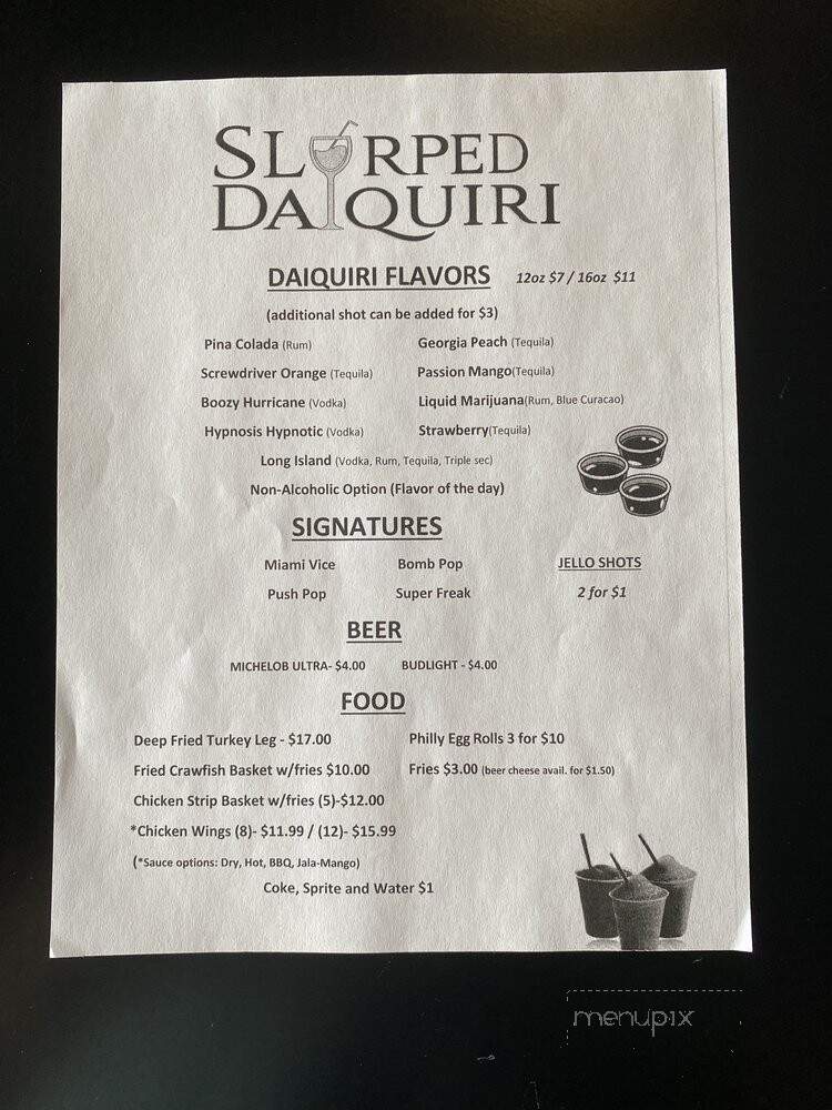 Slurped Daiquiri - East Alton, IL menu_pic
