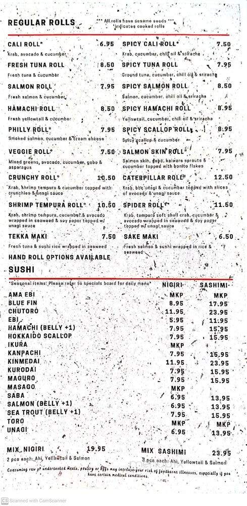SoCal Sushi - San Diego, CA menu_pic