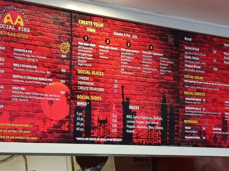 Social Pies - Canoga Park, CA menu_pic