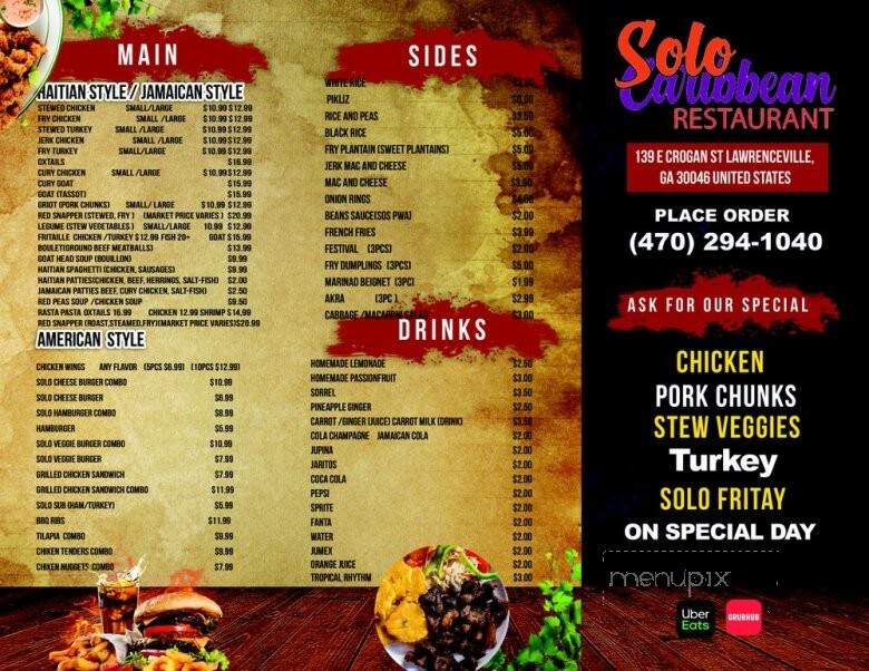 Solo Caribbean Restaurant - Lawrenceville, GA