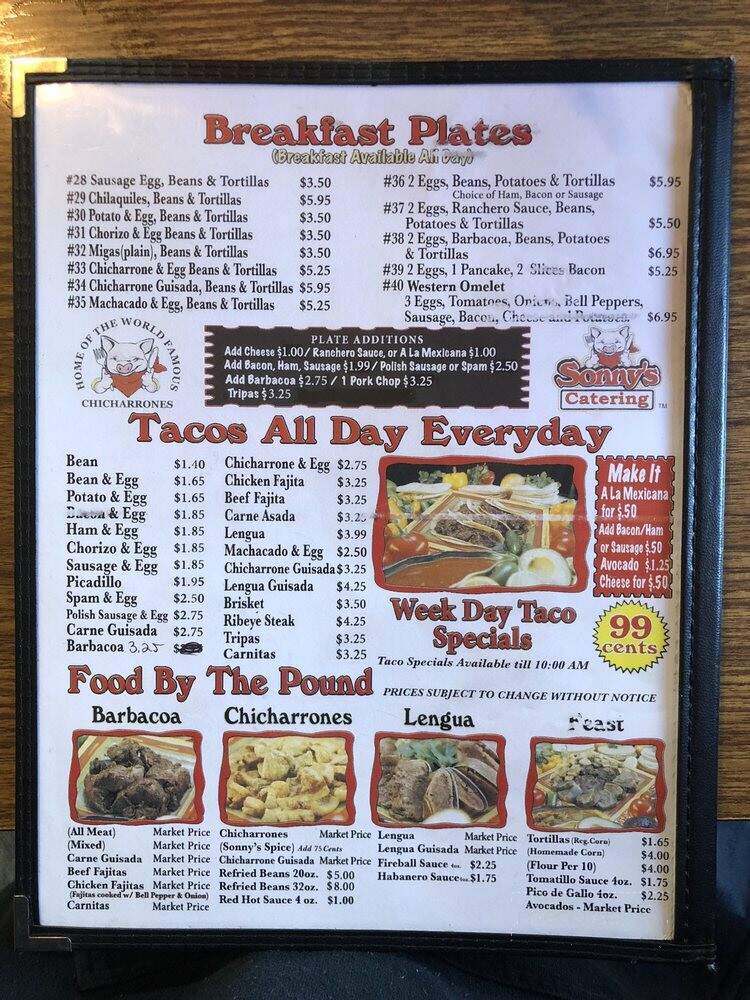 El Texano Pit - Corpus Christi, TX menu_pic