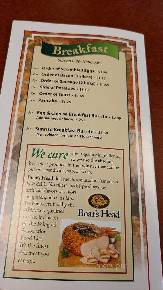 Sonny's Bistro - Indianapolis, IN menu_pic