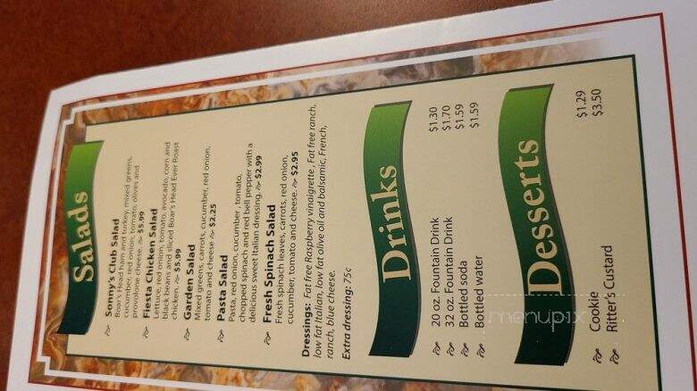 Sonny's Bistro - Indianapolis, IN menu_pic