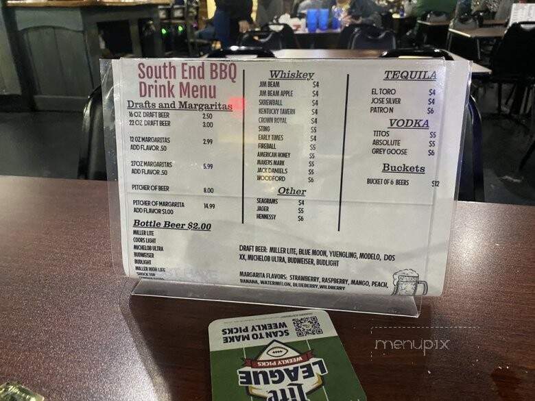 South End BBQ - Louisville, KY menu_pic