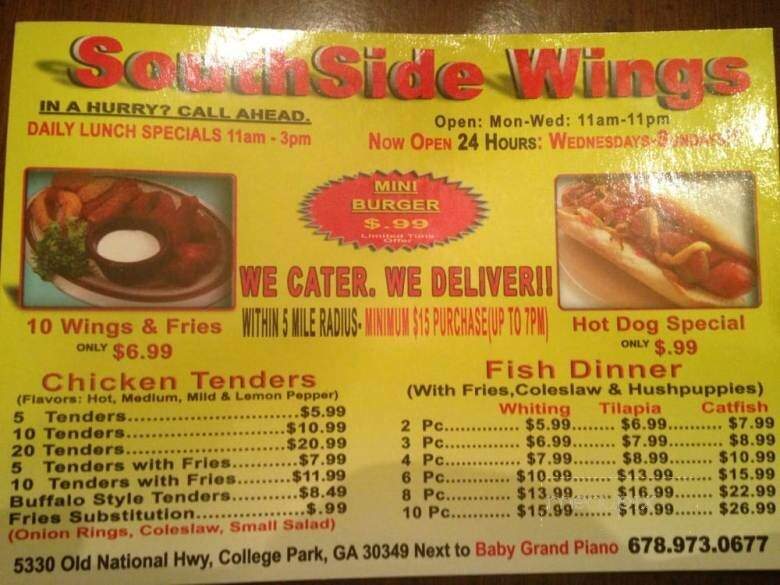 Southside Wings - College Park, GA menu_pic