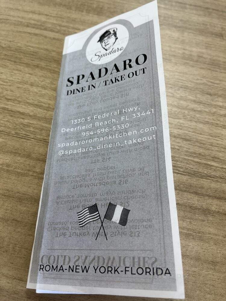 Spadaro - Deerfield Beach, FL menu_pic