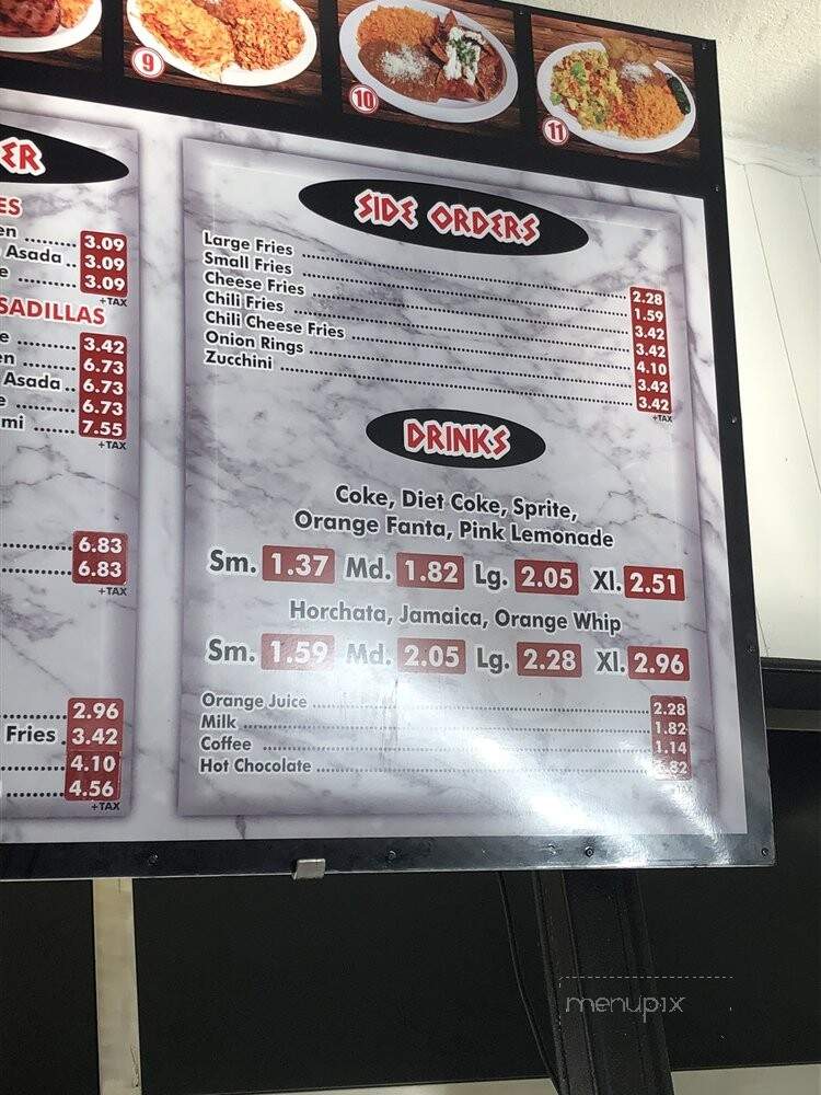 Spartan Burgers - Huntington Park, CA menu_pic