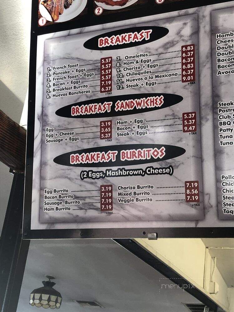 Spartan Burgers - Huntington Park, CA menu_pic