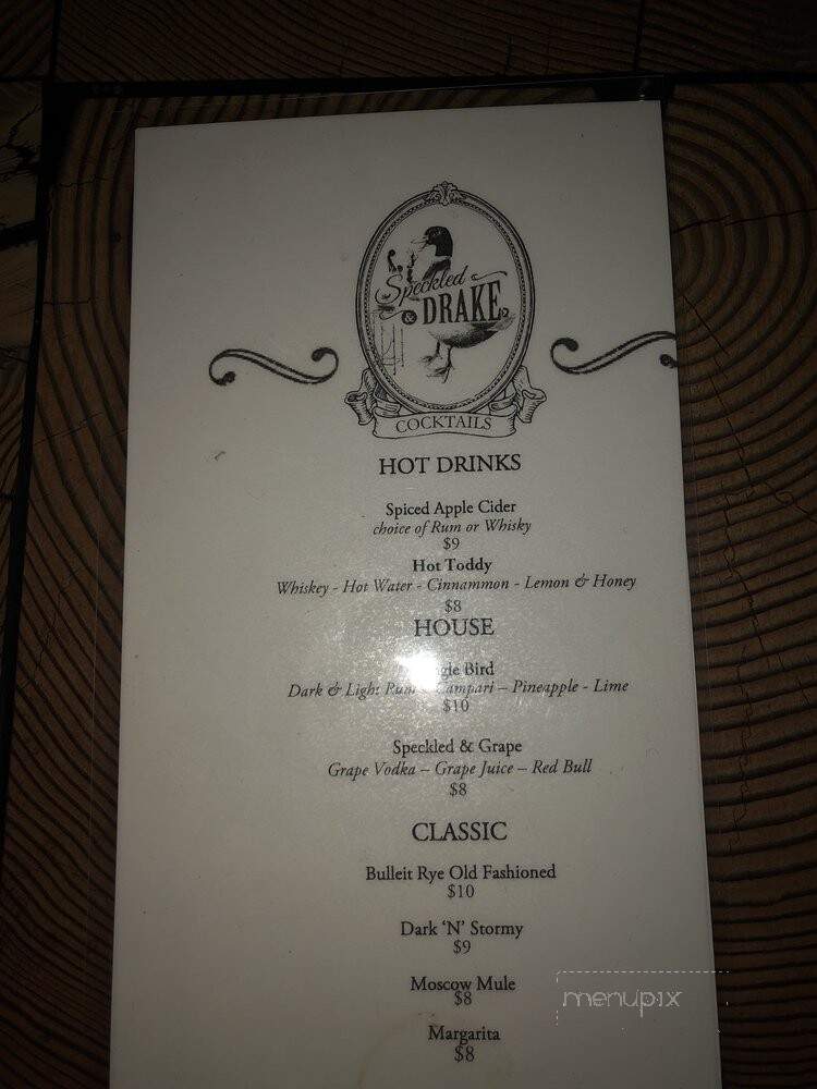 Speckled & Drake - Seattle, WA menu_pic