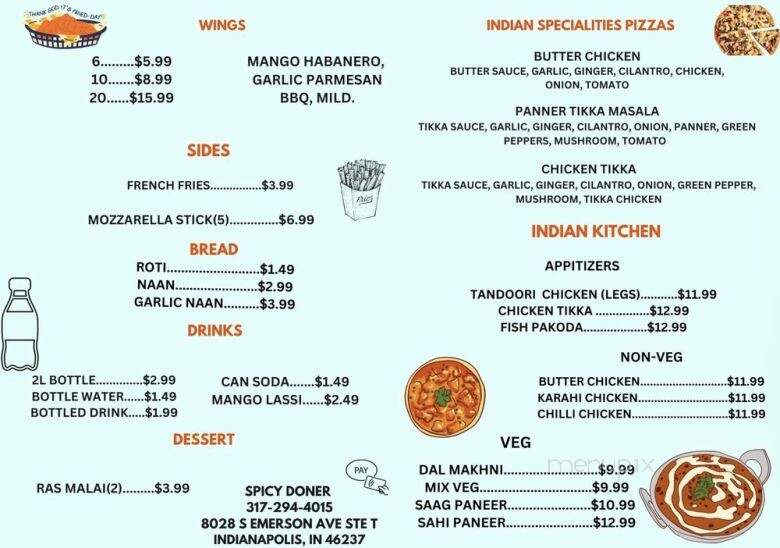 Spicy Doner - Indianapolis, IN menu_pic