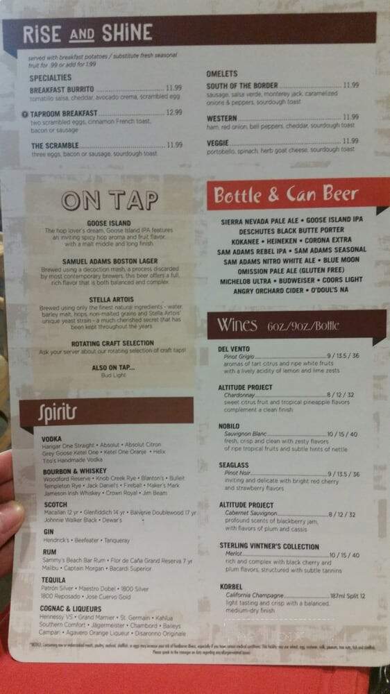 Spokane Tap Room - Spokane, WA menu_pic