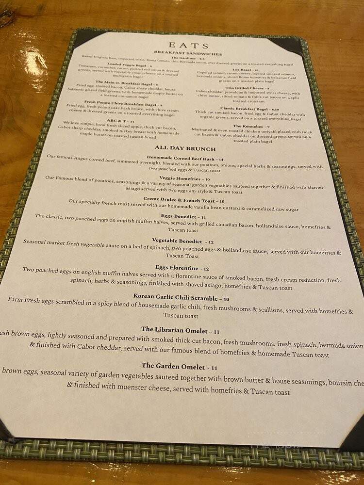 Spoke Coffee - Gardiner, ME menu_pic