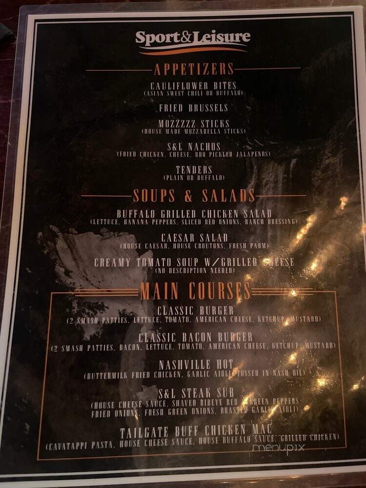 Sport and Leisure - Providence, RI menu_pic
