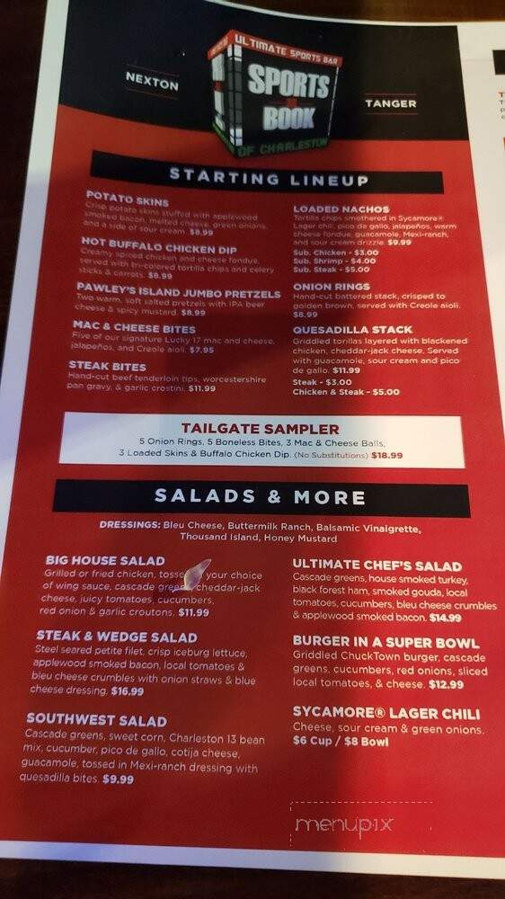 SportsBook - Summerville, SC menu_pic