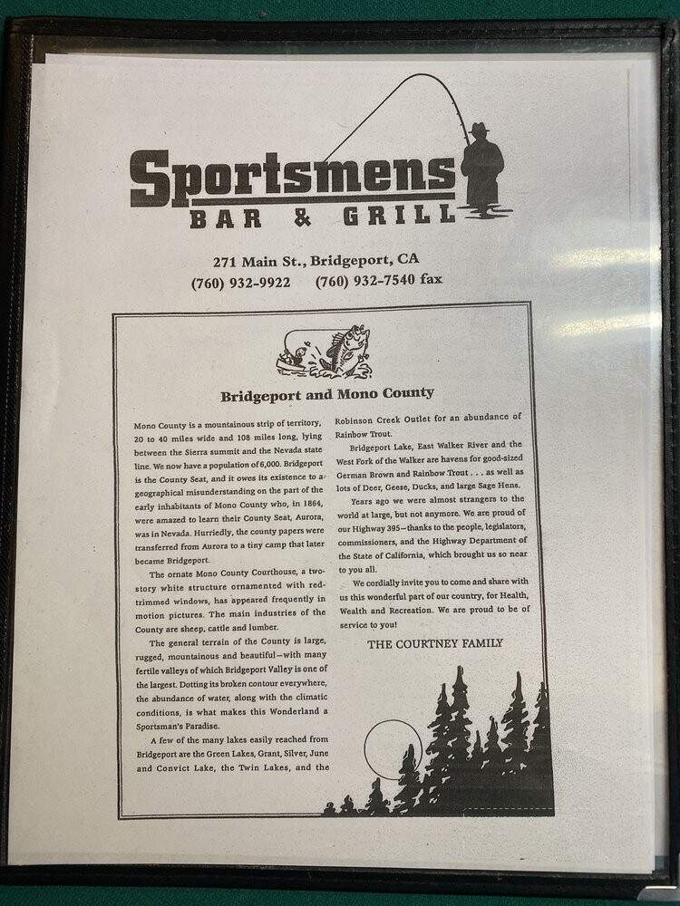 Sportsmen's Inn Restaurant - Bridgeport, CA