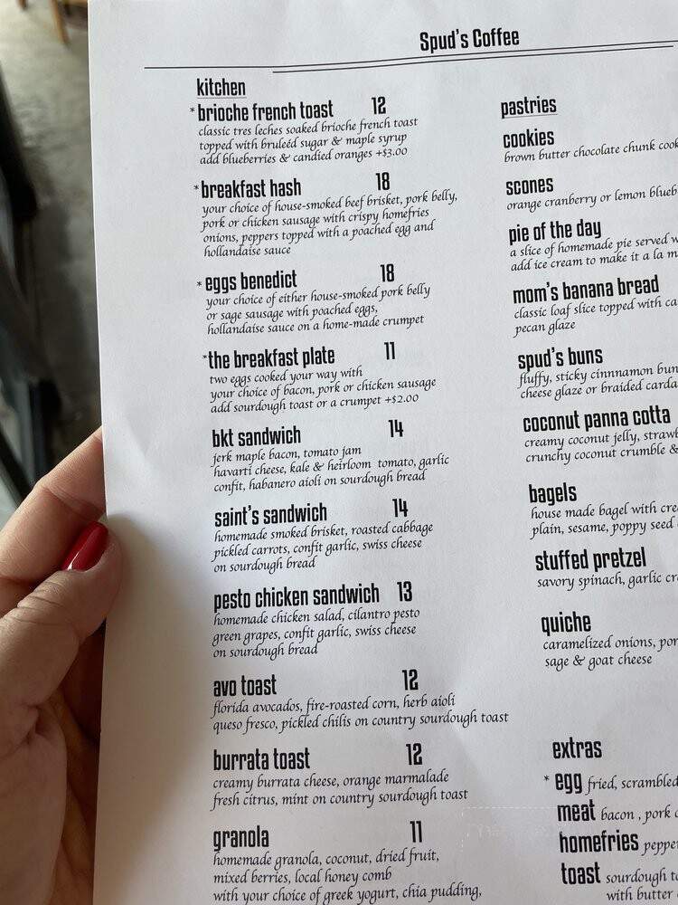 Spud's Coffee - Fort Lauderdale, FL menu_pic