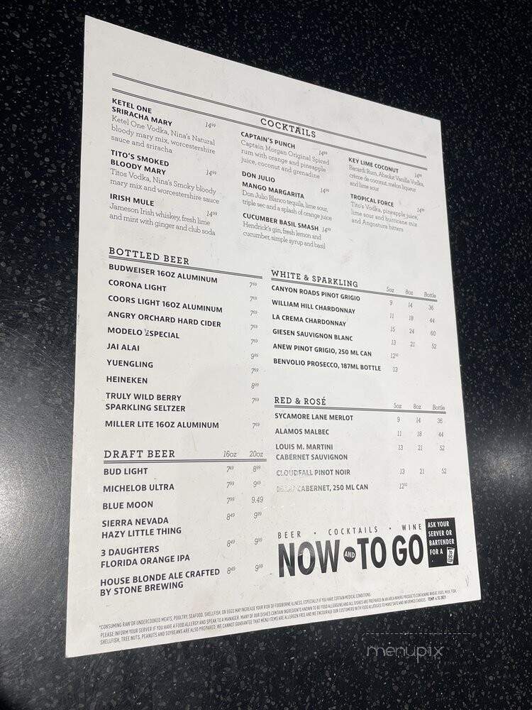 Square 1 - Tampa, FL menu_pic