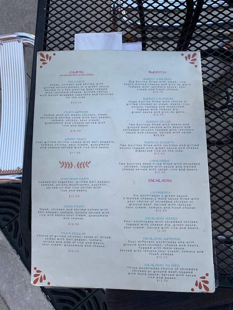 Sr. Fajitas - Bradenton, FL menu_pic
