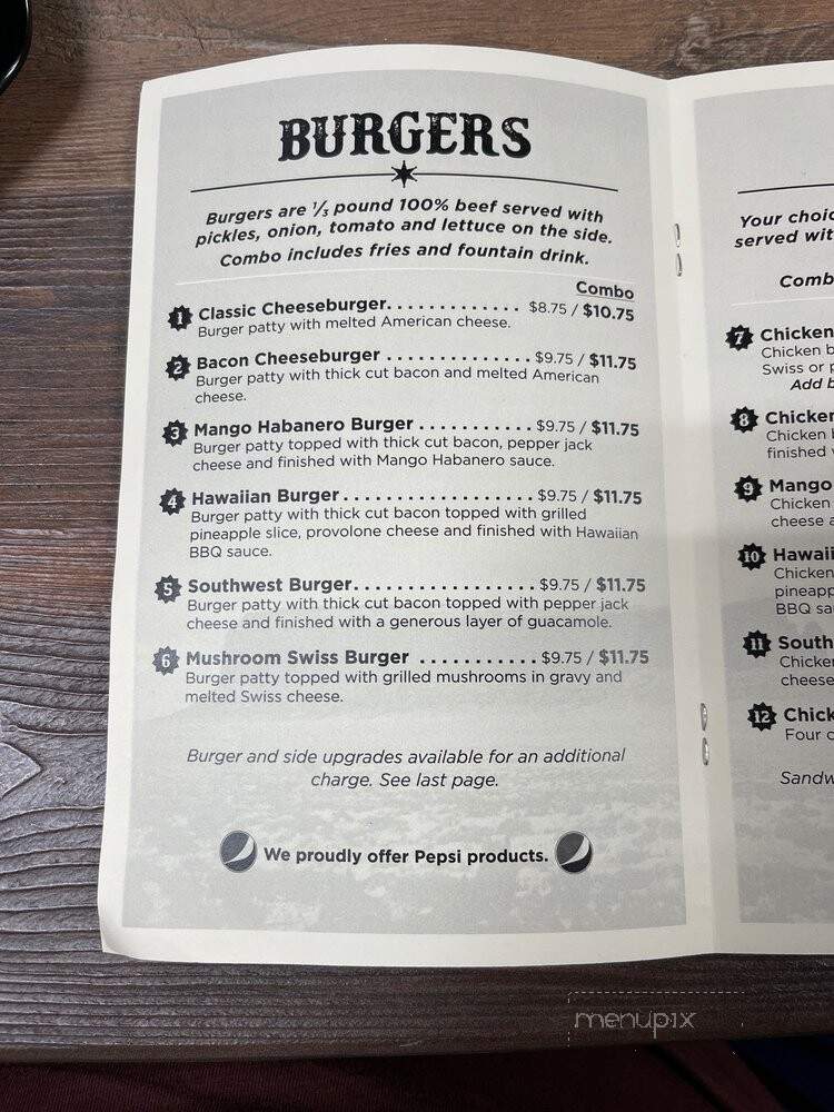 Stagecoach - Gillette, WY menu_pic