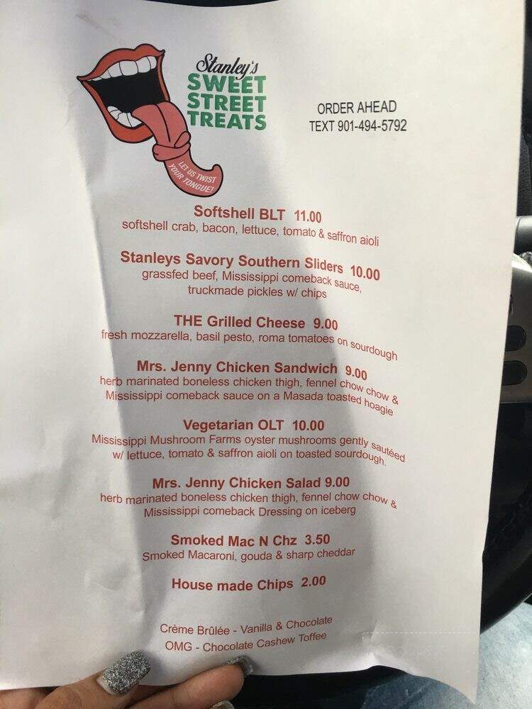 Stanley's Sweet Street Treats - Memphis, TN menu_pic