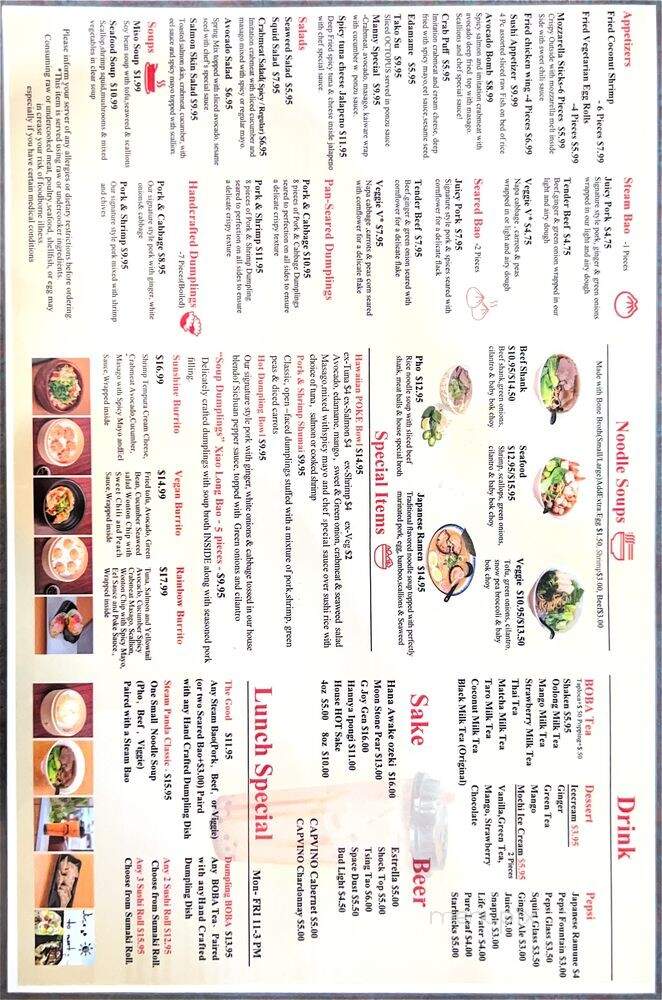 Steam Panda - Wenatchee, WA menu_pic