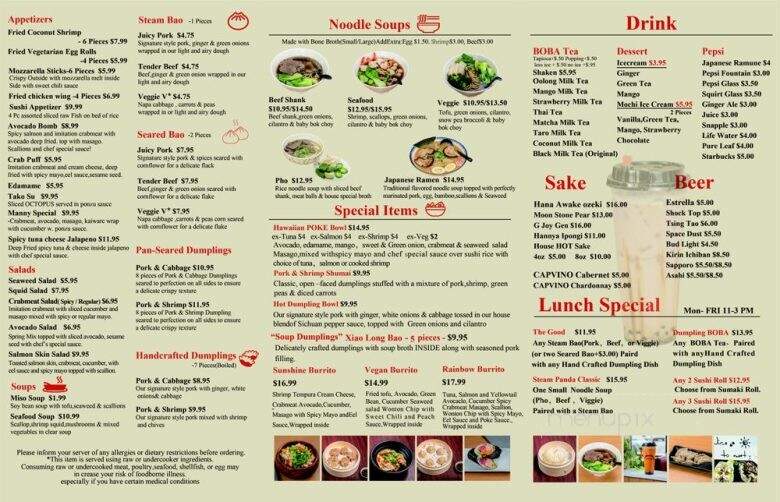Steam Panda - Wenatchee, WA menu_pic