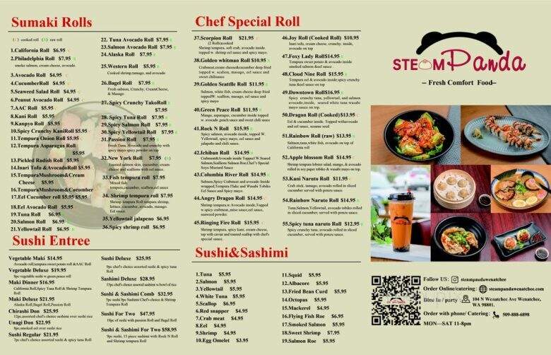 Steam Panda - Wenatchee, WA menu_pic