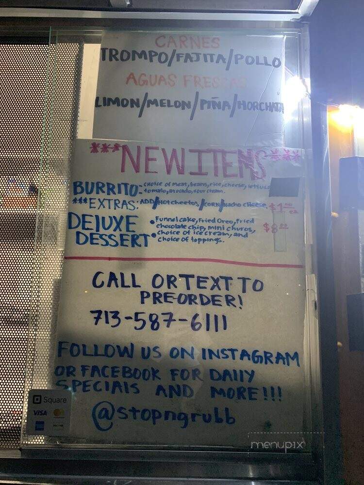 Stop N' Grubb - Fresno, TX menu_pic