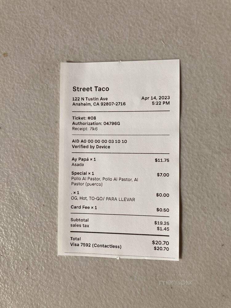Street Taco - Anaheim, CA