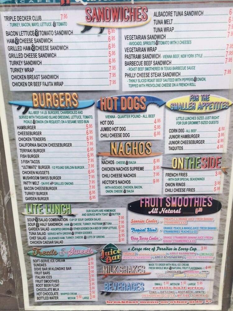 Stuft Surfer Cafe - Newport Beach, CA menu_pic