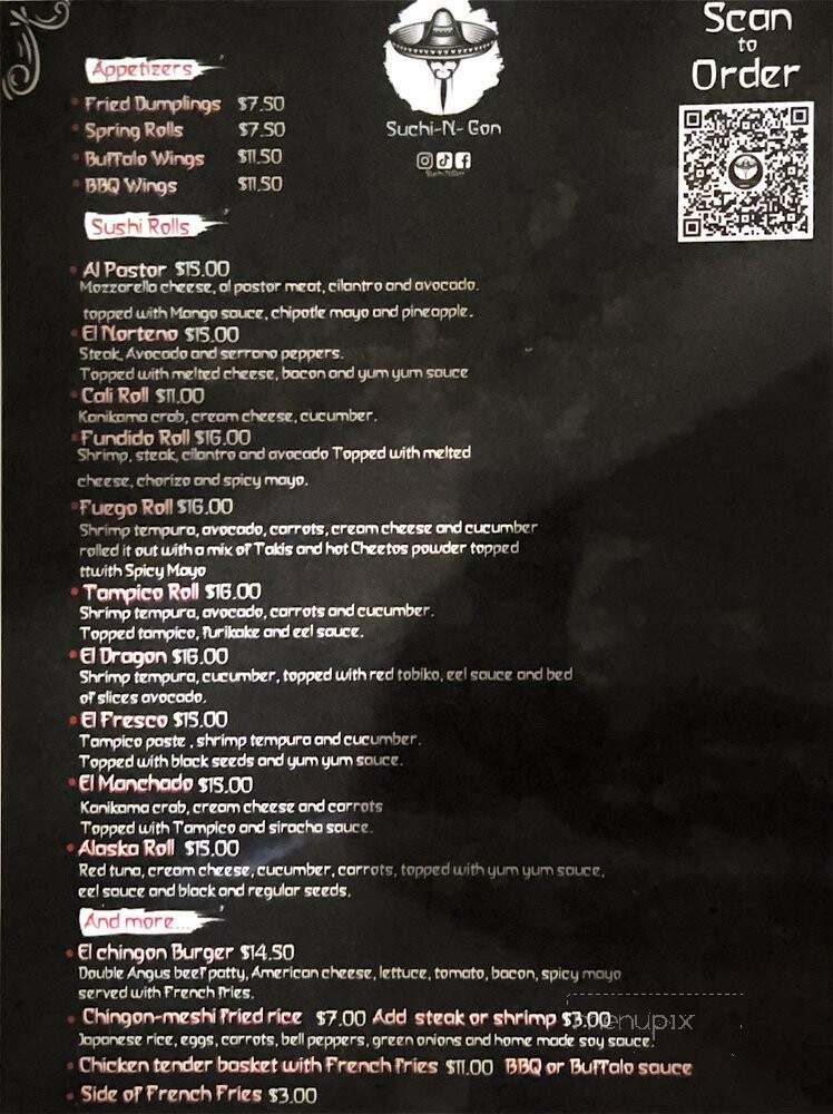 Suchi-N-Gon - San Antonio, TX menu_pic