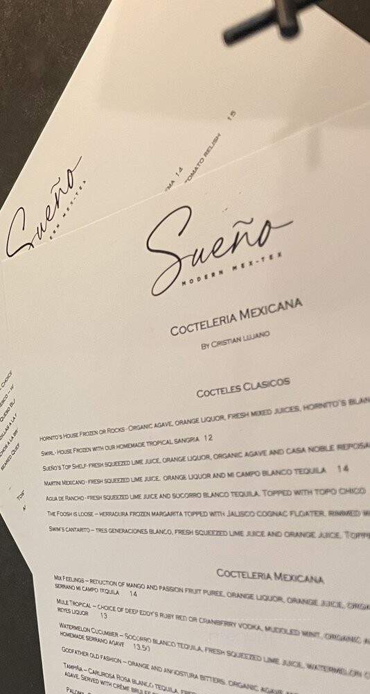 Sueno Modern Mex-Tex - Richardson, TX menu_pic