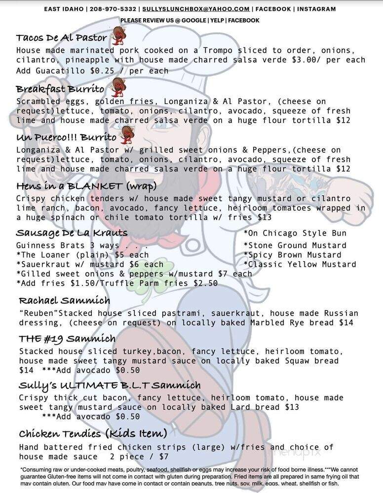 Sully's LunchBox - Rigby, ID menu_pic
