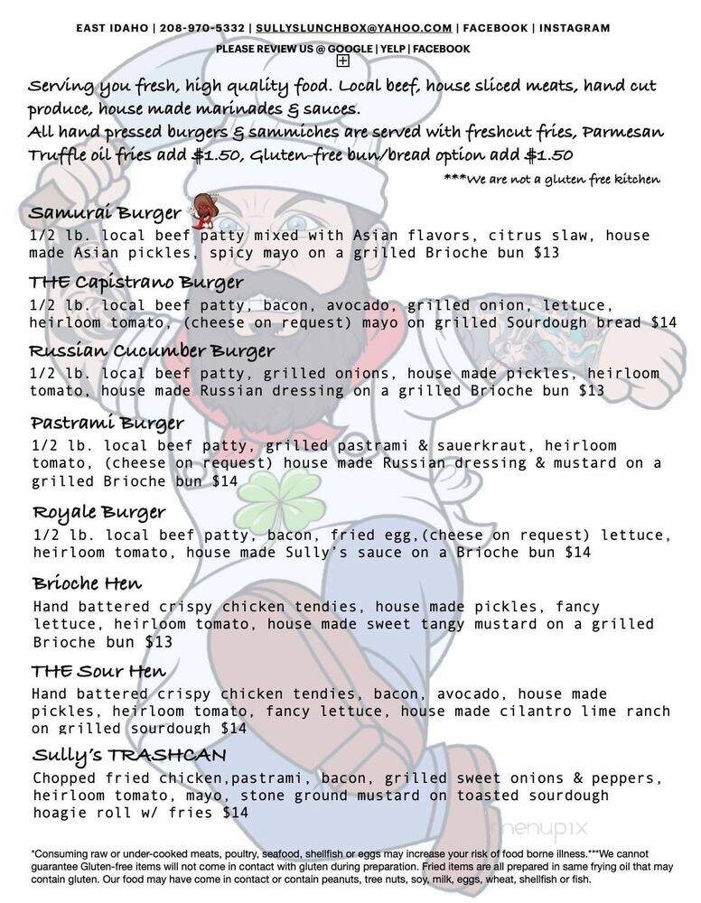 Sully's LunchBox - Rigby, ID menu_pic