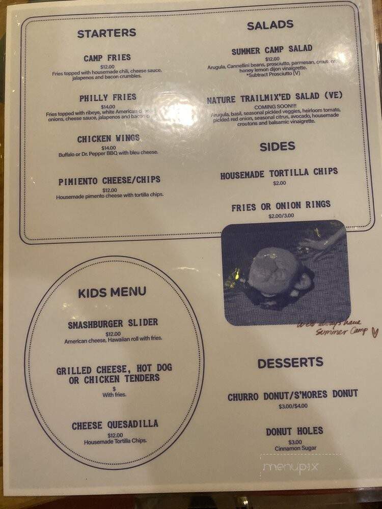 Summer Camp - San Antonio, TX menu_pic