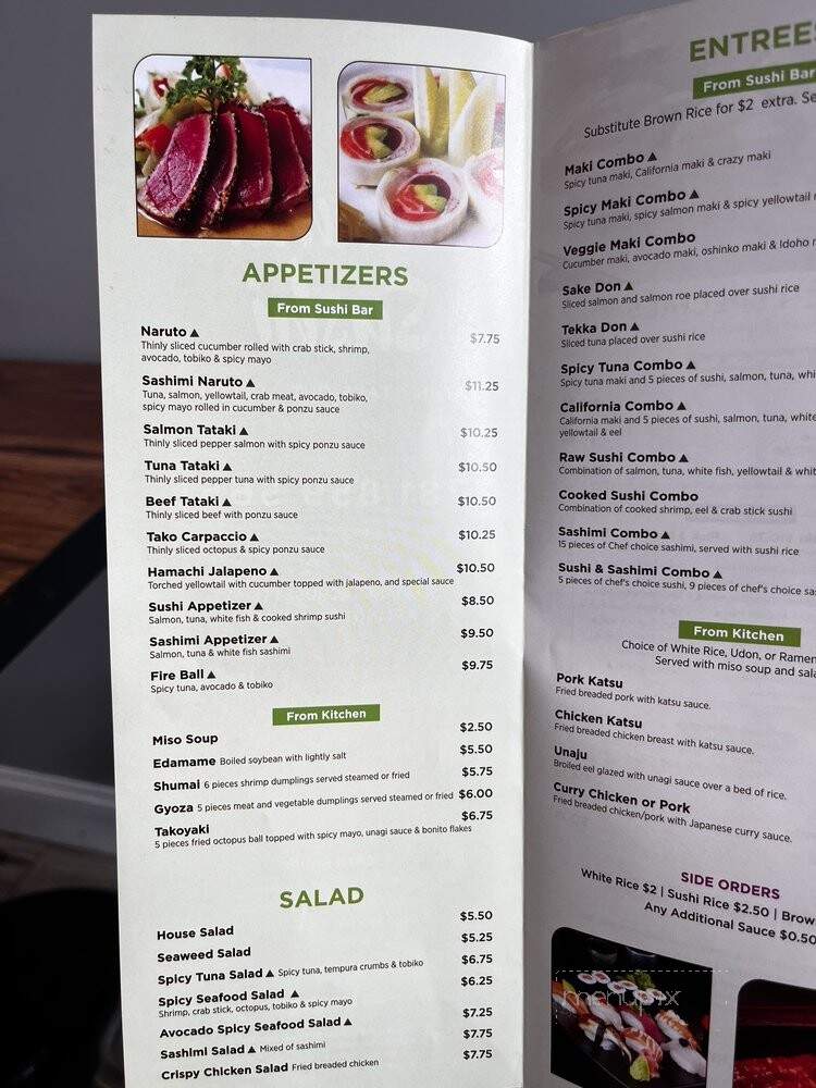 Summer Sushi - Arlington, MA menu_pic