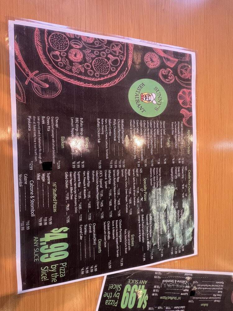 Sunny's Restaurant - Fort Worth, TX menu_pic