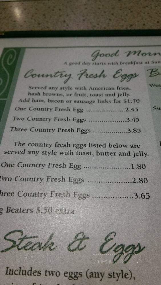 Sunrise Restaurant - South Milwaukee, WI menu_pic