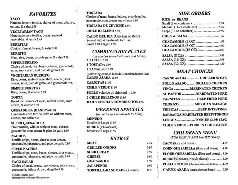 Super Chavez Market - Santa Rosa, CA menu_pic