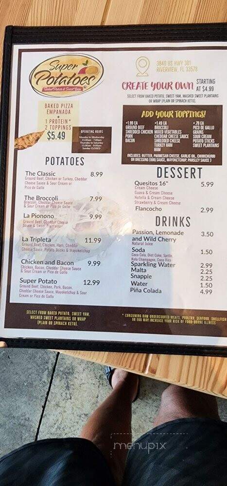 Super Potatoes - Riverview, FL menu_pic