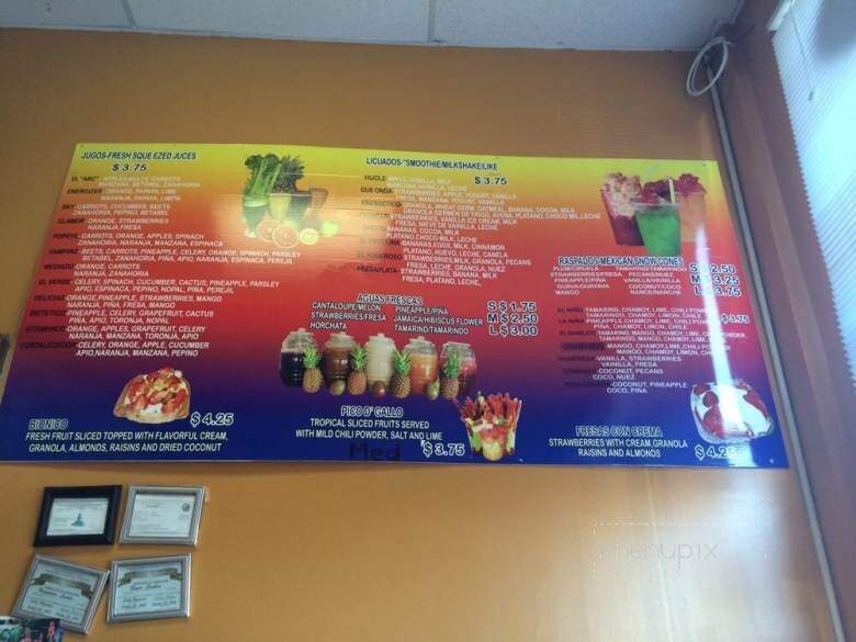 Restaurant Super Raspados - Los Angeles, CA menu_pic