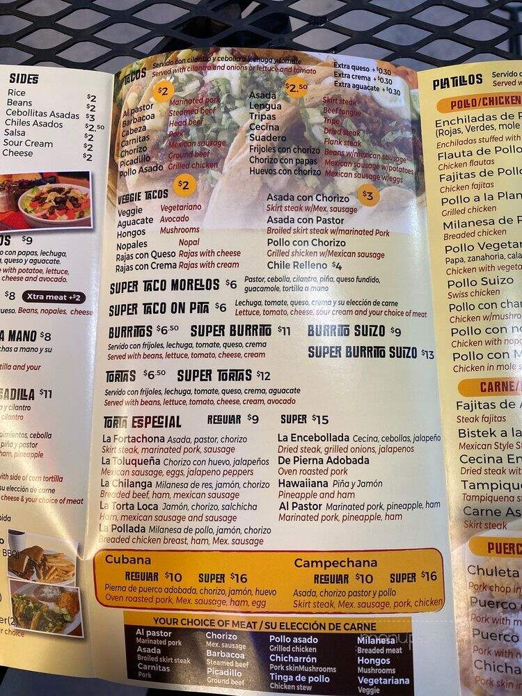 Super Taco Morelos - Villa Park, IL menu_pic