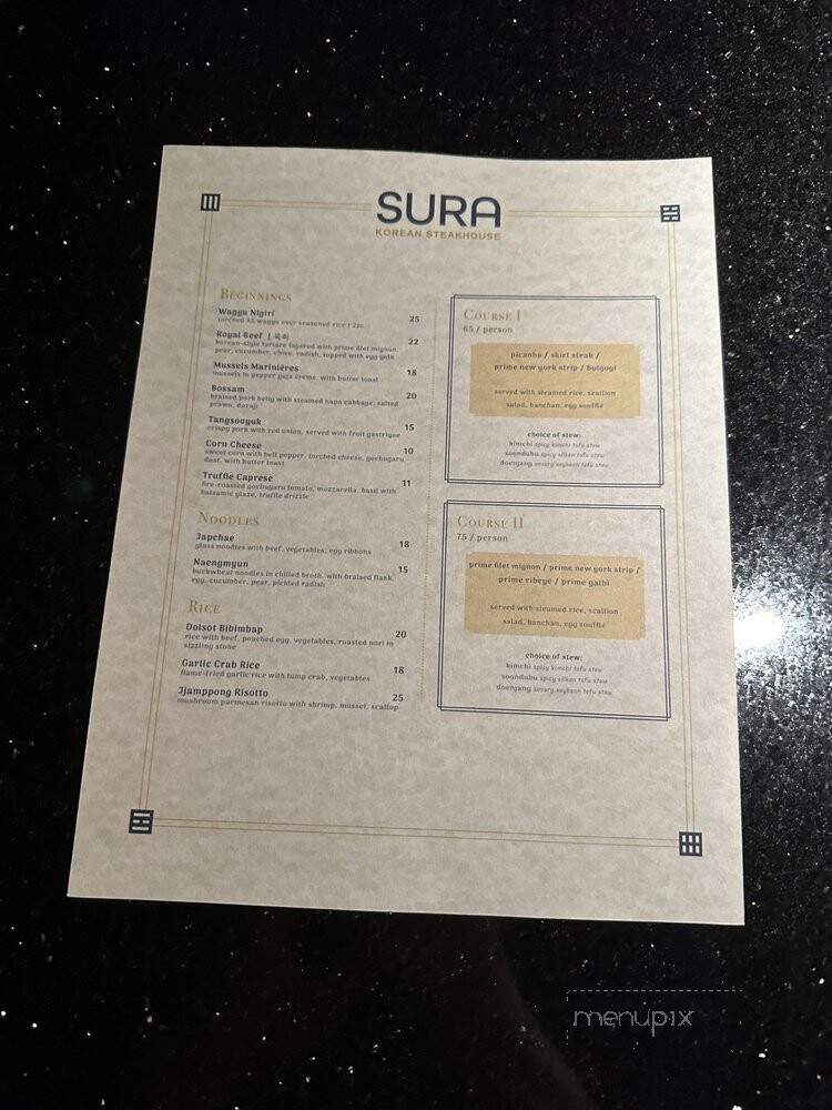 Sura Korean Steakhouse - Fort Walton Beach, FL menu_pic